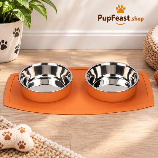 Double Stainless Steel Pet Bowls