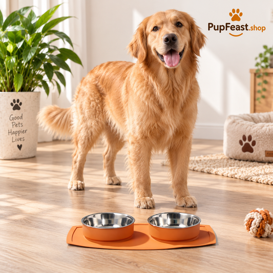 Double Stainless Steel Pet Bowls