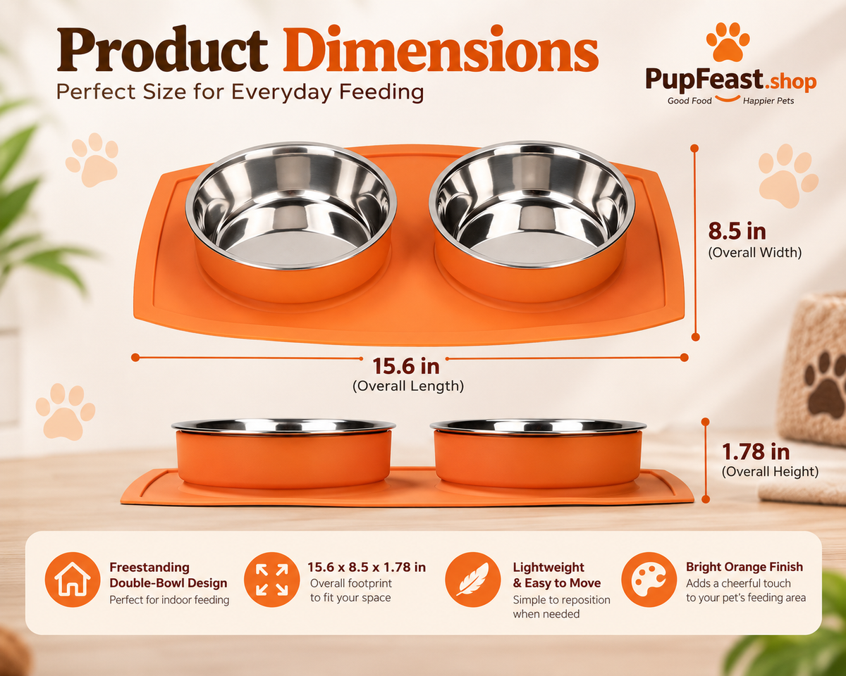 Double Stainless Steel Pet Bowls