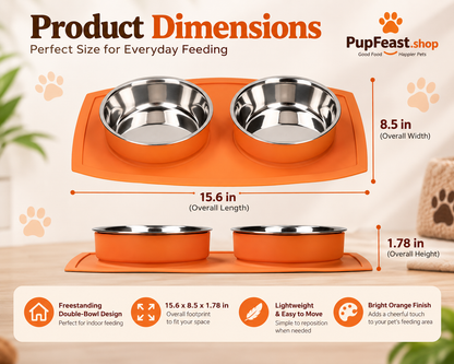 Double Stainless Steel Pet Bowls