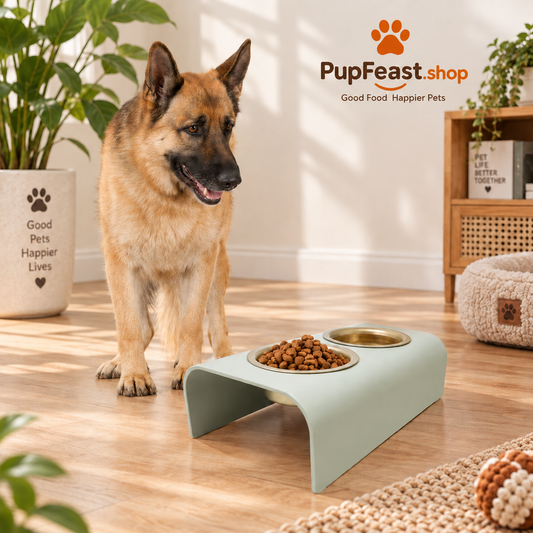 Elevated Double Pet Feeding Bowls