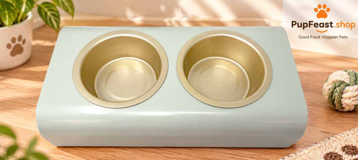 Elevated Double Pet Feeding Bowls