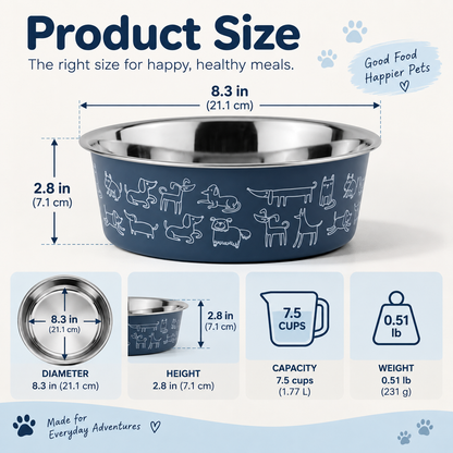 Large Stainless Steel Dog Bowl