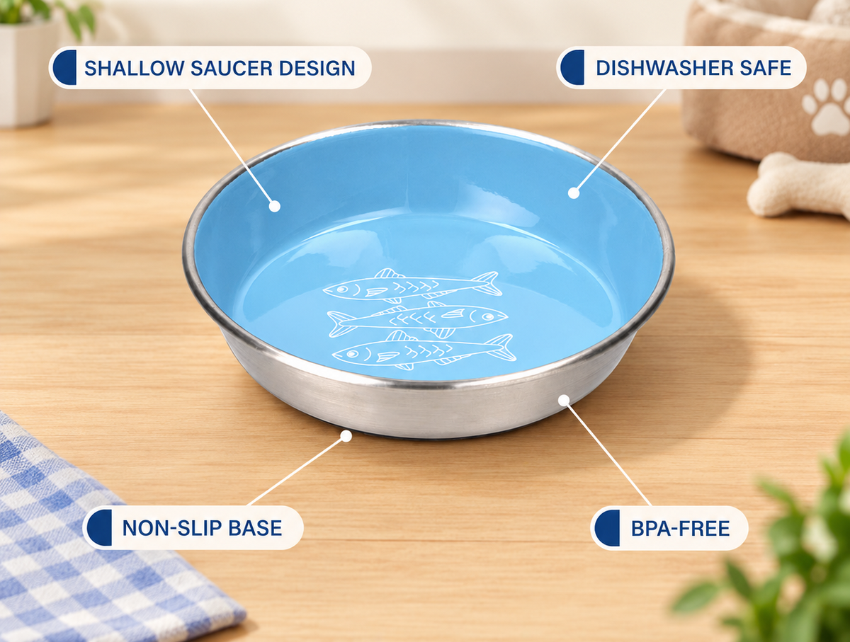 Stainless Steel Cat Food Saucer