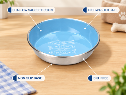 Stainless Steel Cat Food Saucer