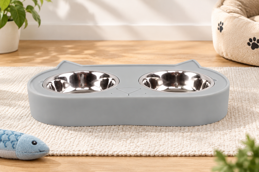 Double Stainless Steel Cat Bowls